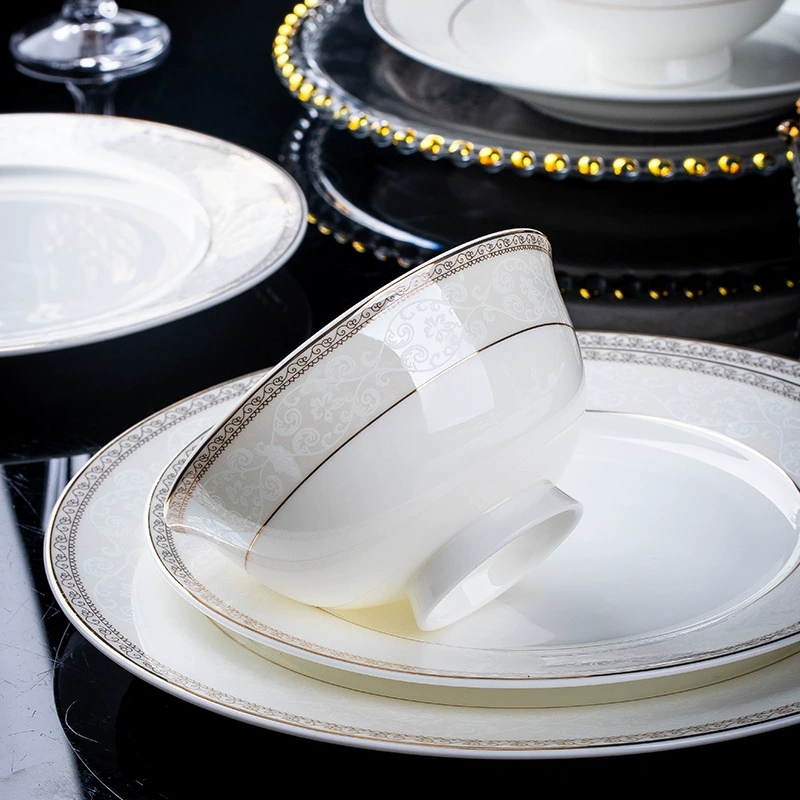 Hand-Painted Bone China Dinnerware Set tableware view 11