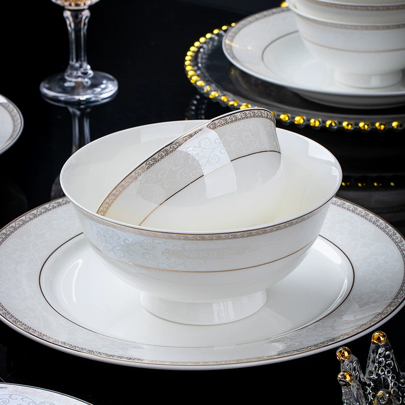 Hand-Painted Bone China Dinnerware Set tableware view 12