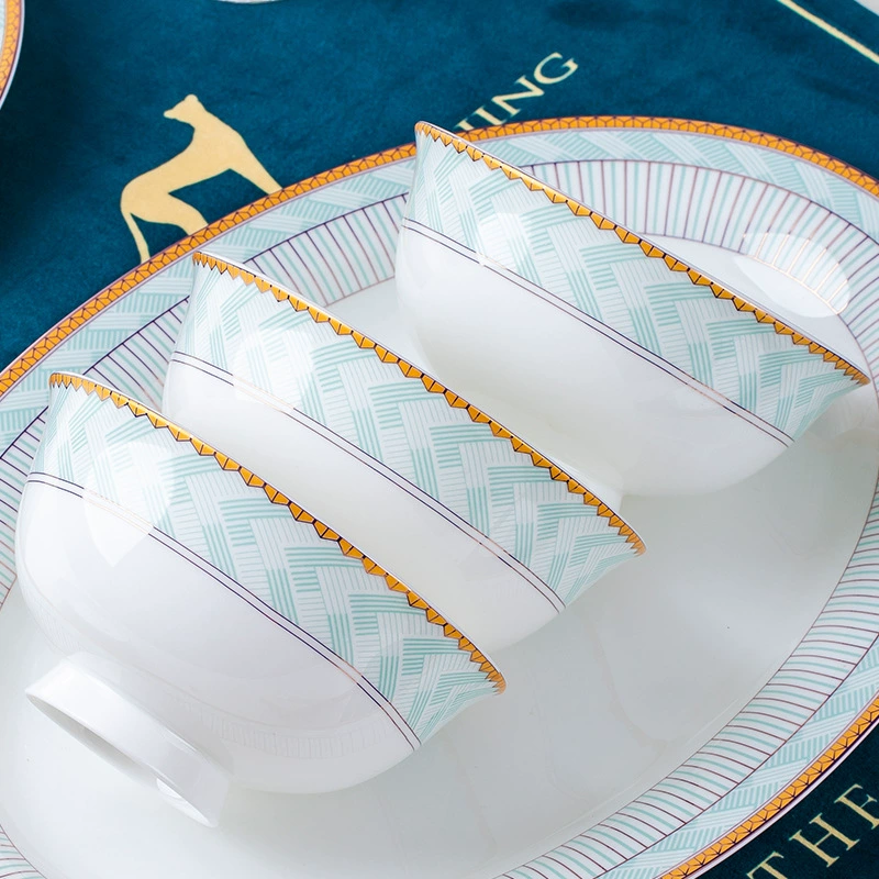 Service de table en porcelaine bleue tableware view 7