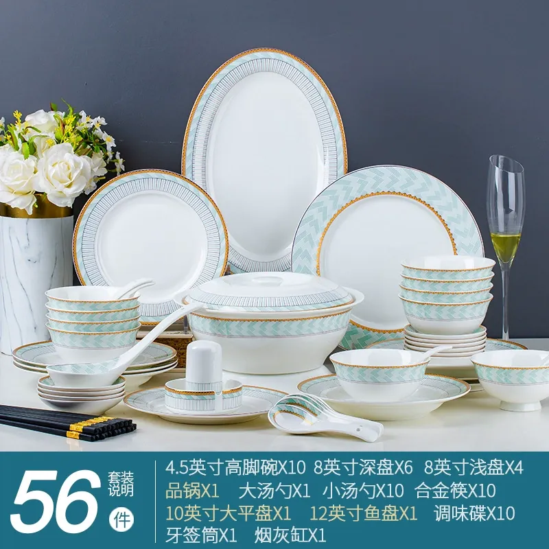 Service de table en porcelaine bleue tableware view 12