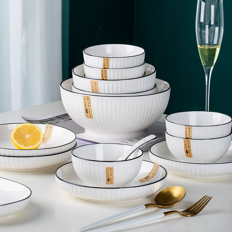 Black Line Porcelain Dinnerware Set