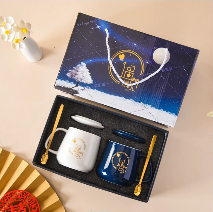 Ceramic Couple Mugs Gift Set