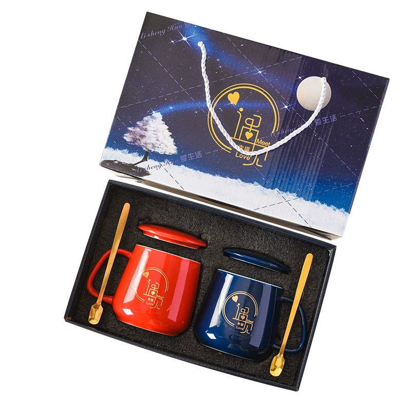 Ceramic Couple Mugs Gift Set tableware view 5