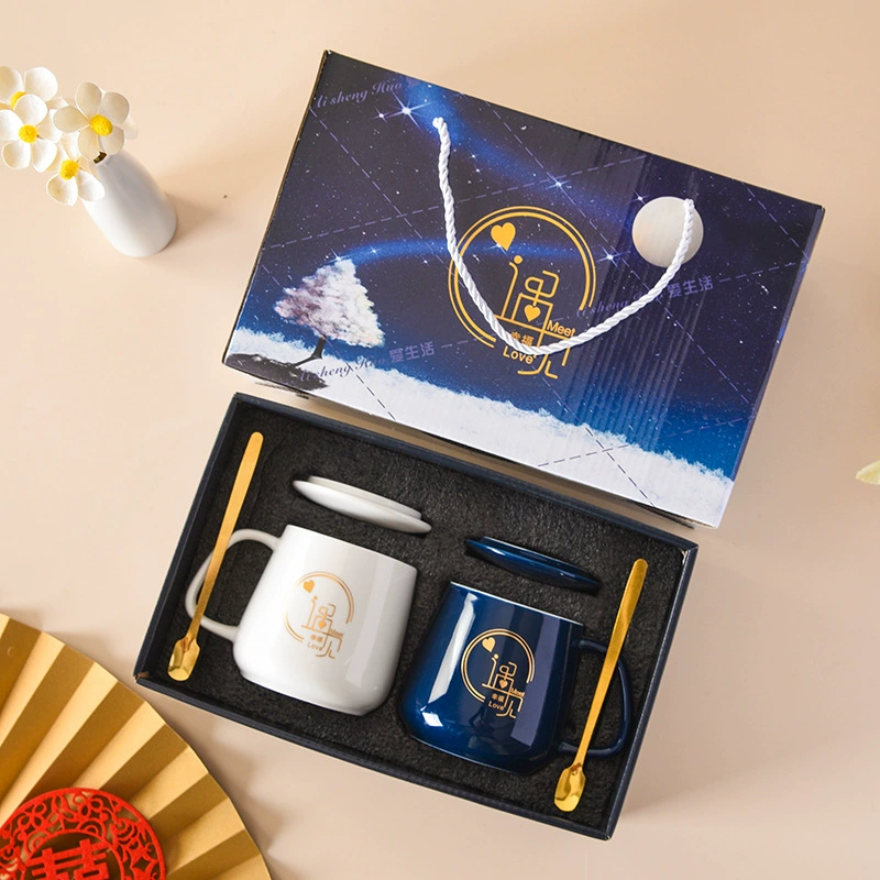 Ceramic Couple Mugs Gift Set tableware view 8