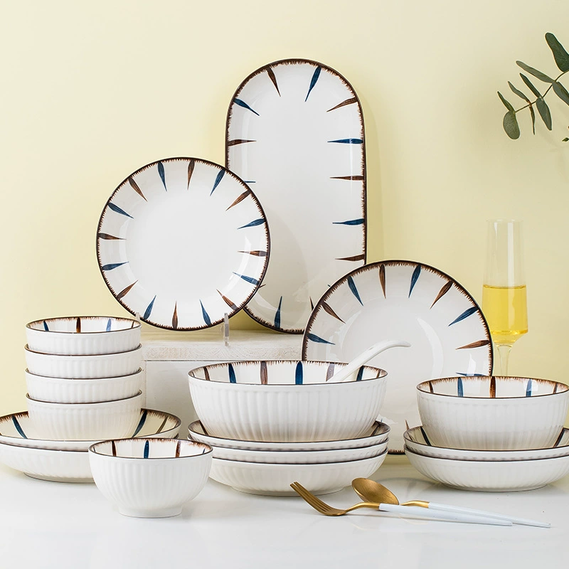 Hand-Painted Bone China Dinnerware Set