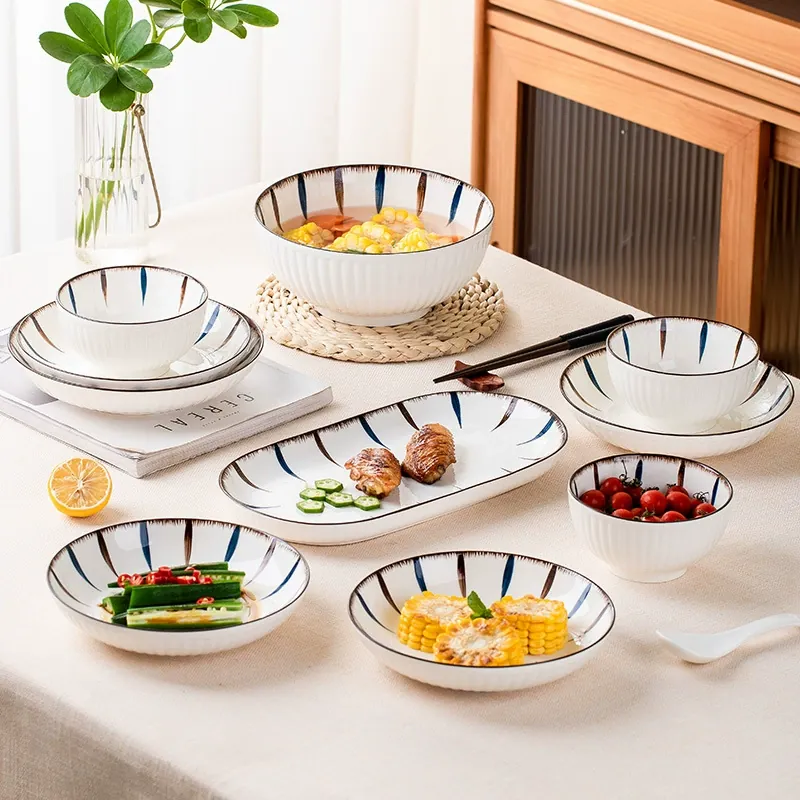 핸드페인팅 본차이나 식기 세트 tableware view 2