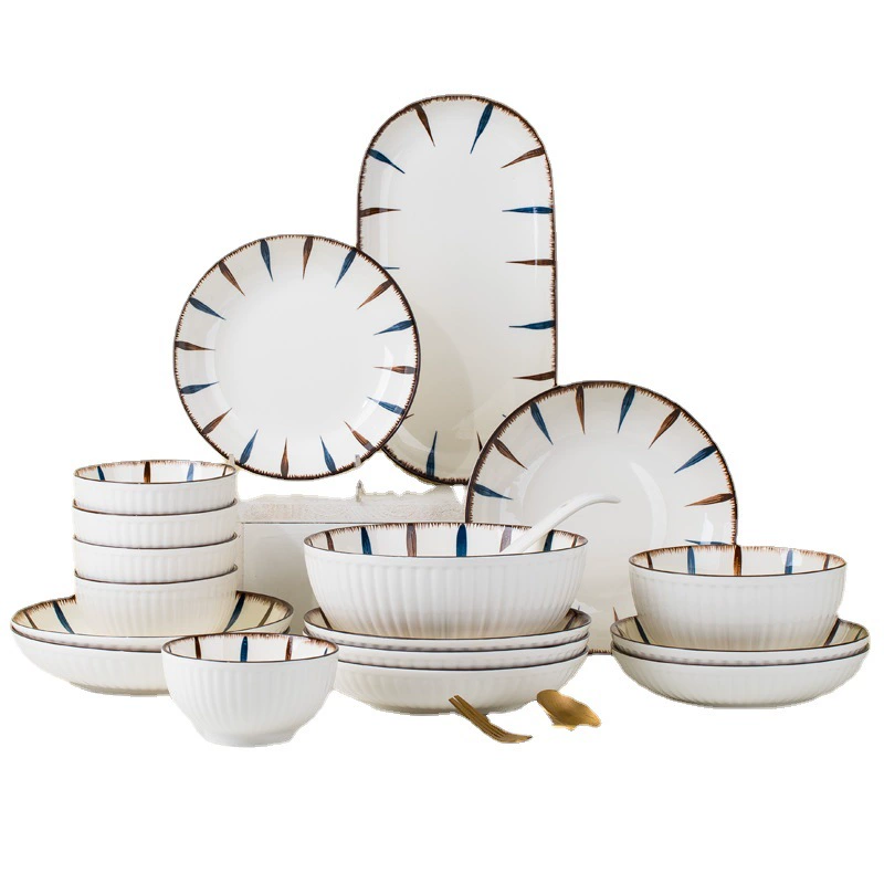 핸드페인팅 본차이나 식기 세트 tableware view 5