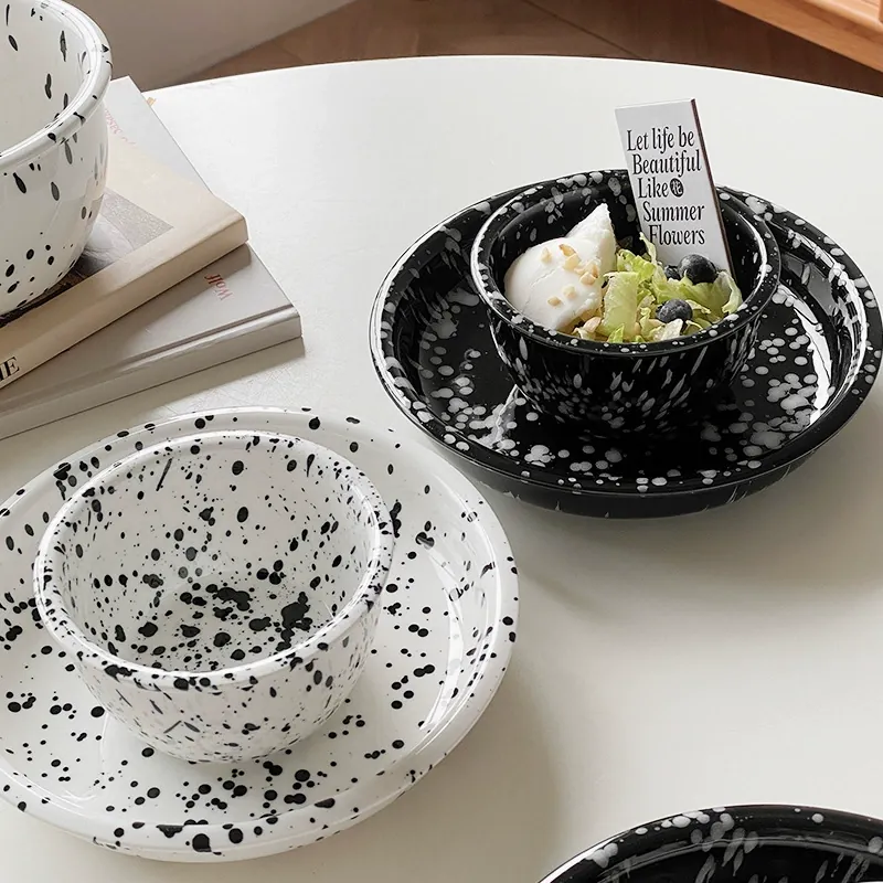 Porcelain Tableware Set with Abstract Design