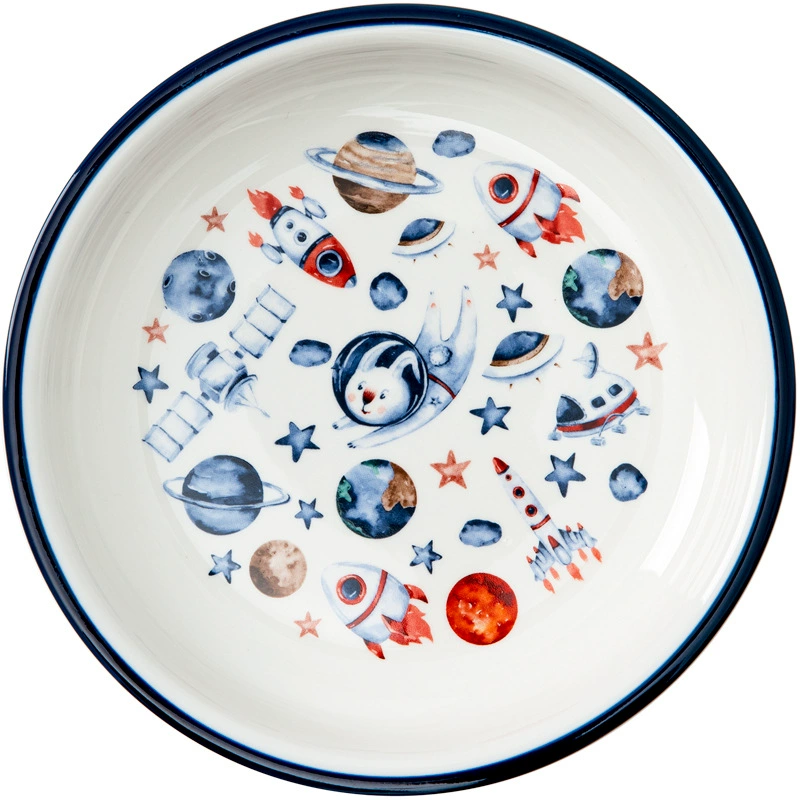 Porcelain Children's Tableware Set with Space Rabbit tableware view 5