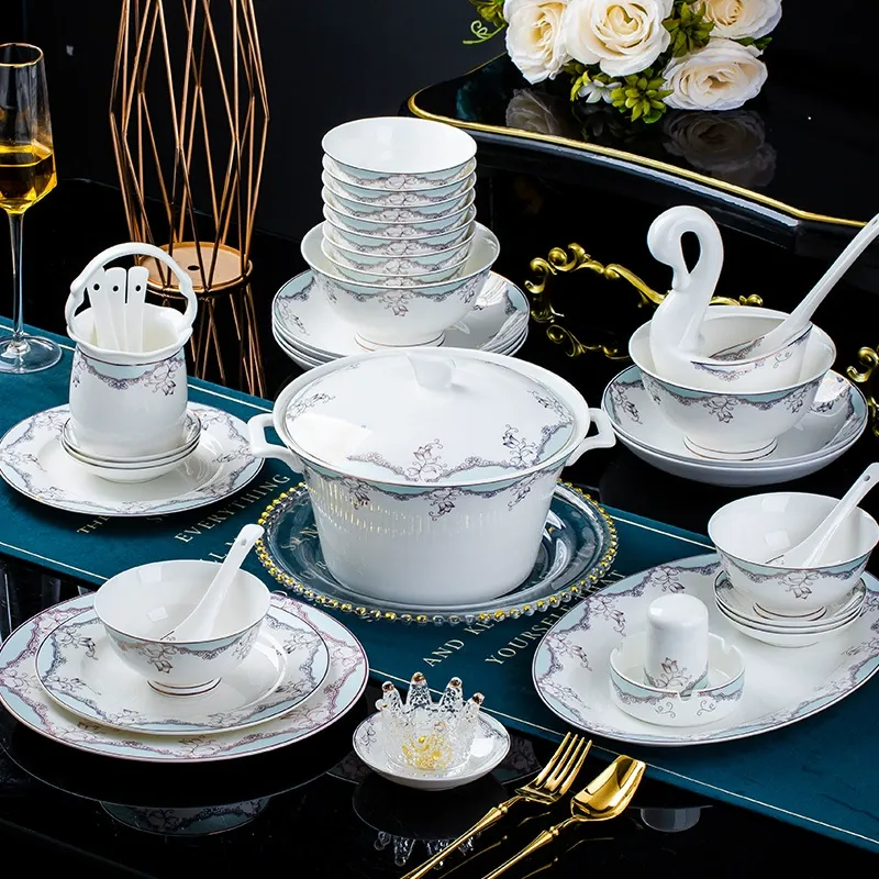 European Bone China Dinnerware Gift Set tableware view 2