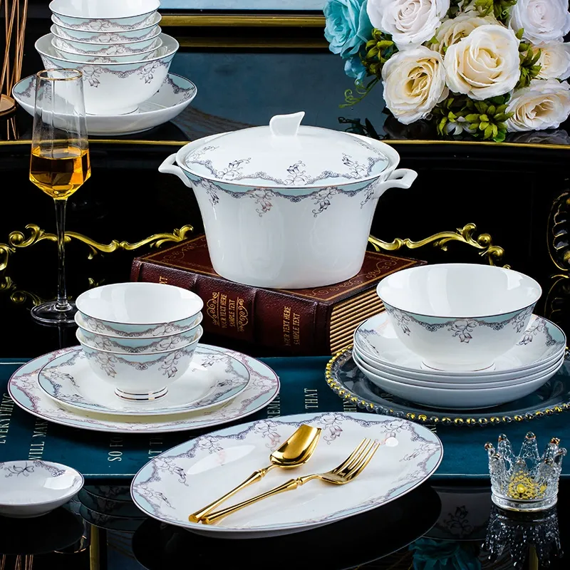 European Bone China Dinnerware Gift Set tableware view 3