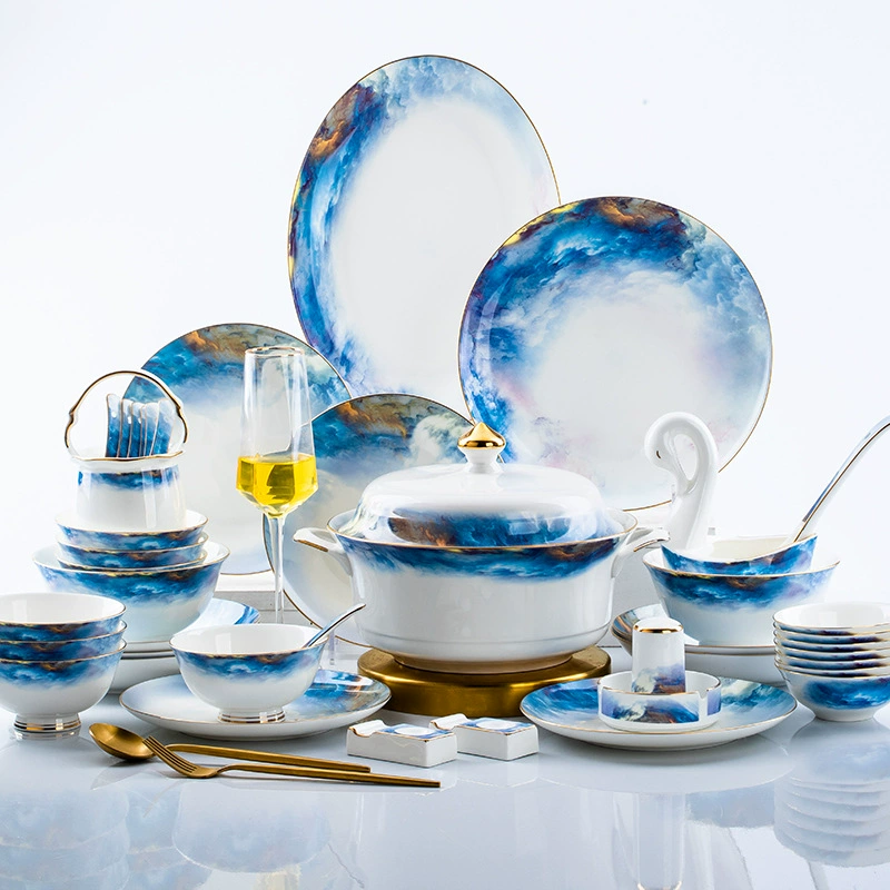 New Chinese Style Bone China Dinnerware Set