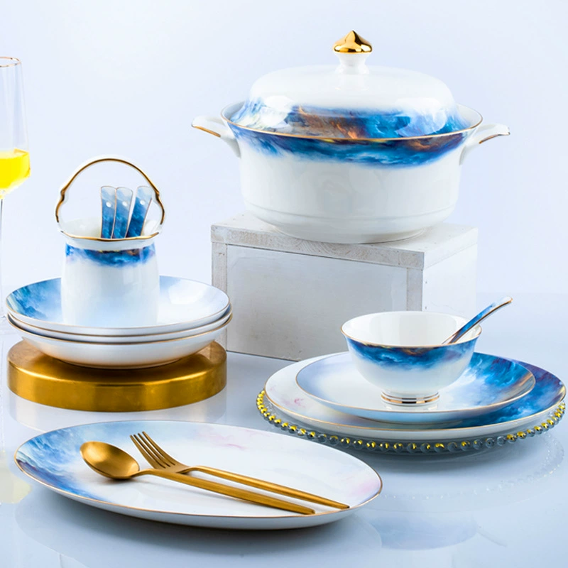 طقم أدوات مائدة بورسلين عظمي صيني جديد tableware view 2