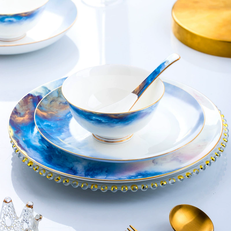 طقم أدوات مائدة بورسلين عظمي صيني جديد tableware view 4