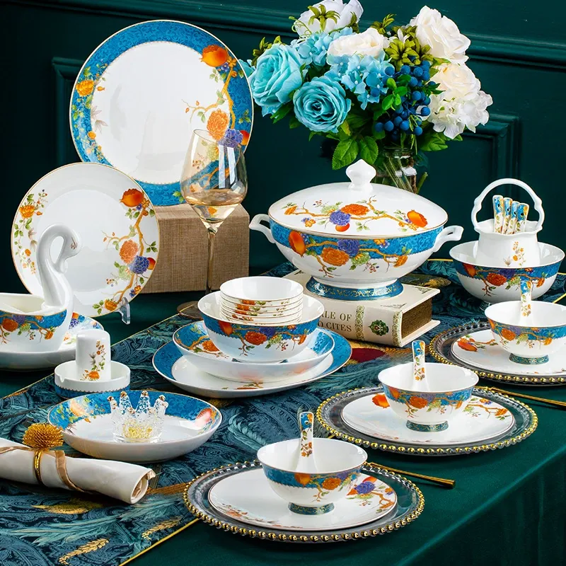 Chinese Style Bone China Dinnerware Set