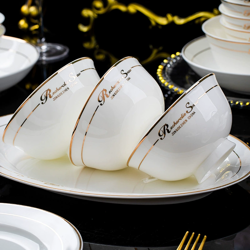 New Chinese Style Bone China Dinnerware Set tableware view 4