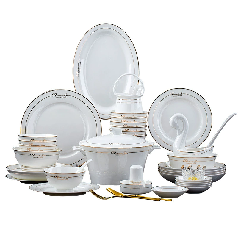 New Chinese Style Bone China Dinnerware Set tableware view 5