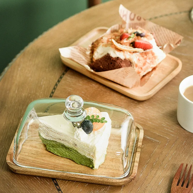 Wooden Cake Stand with Lid