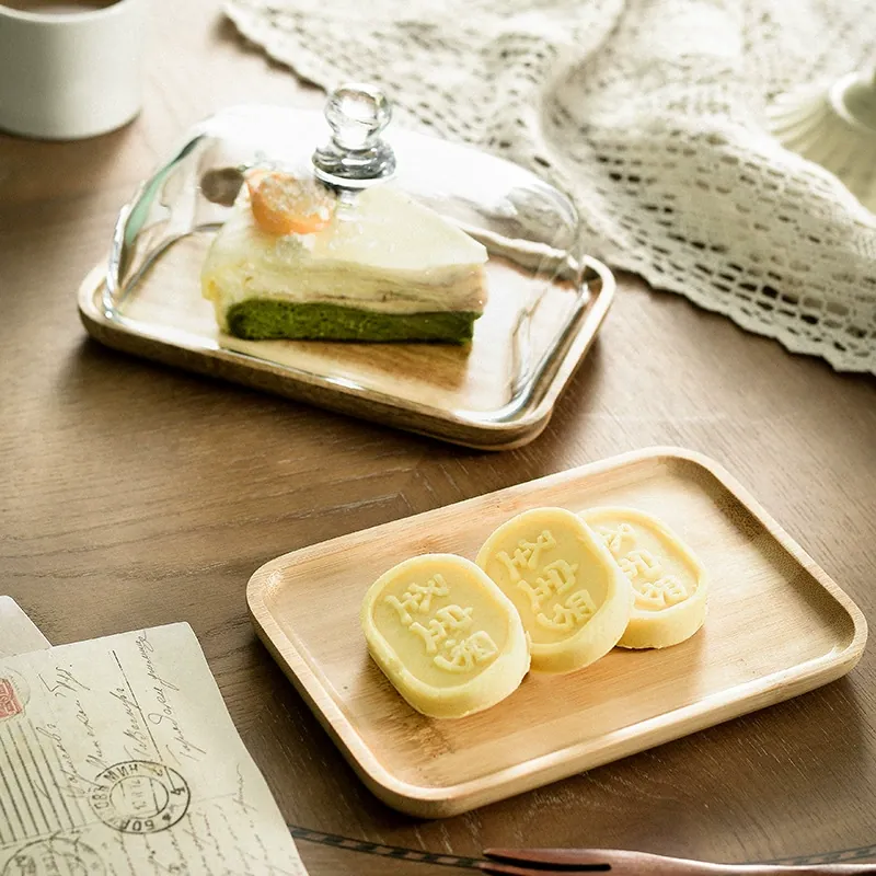 Деревянная подставка для торта с крышкой tableware view 2