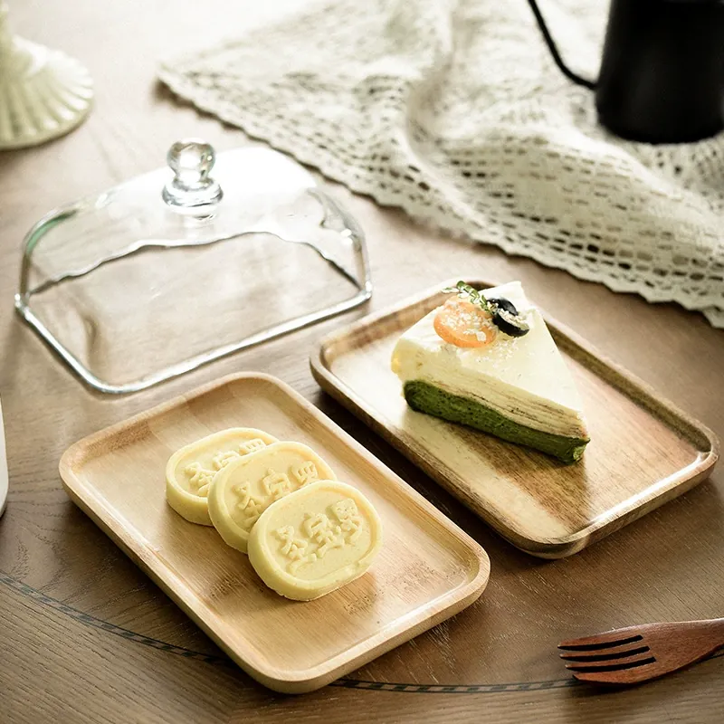 Деревянная подставка для торта с крышкой tableware view 3