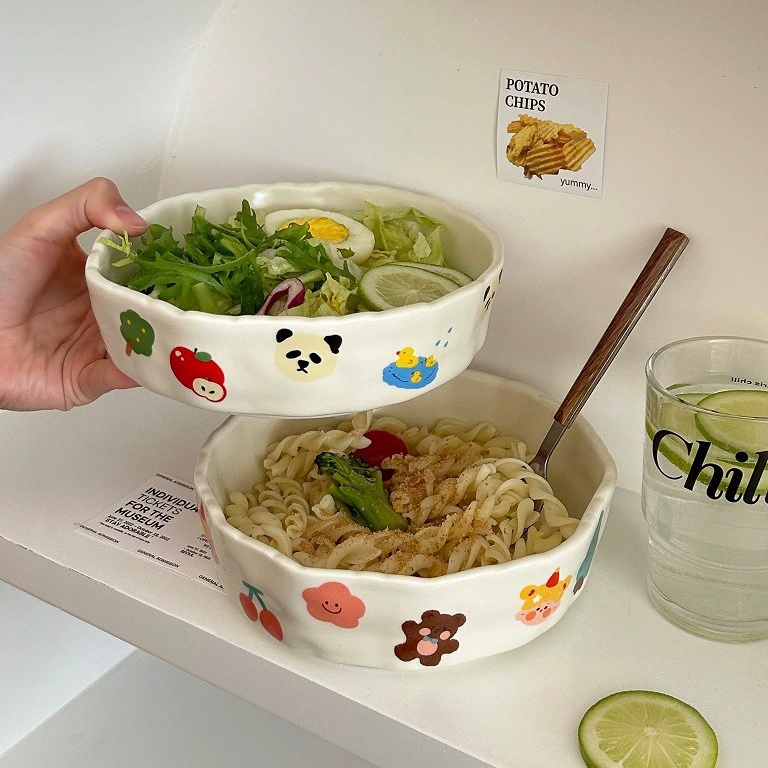Plato pintado a mano tableware view 3