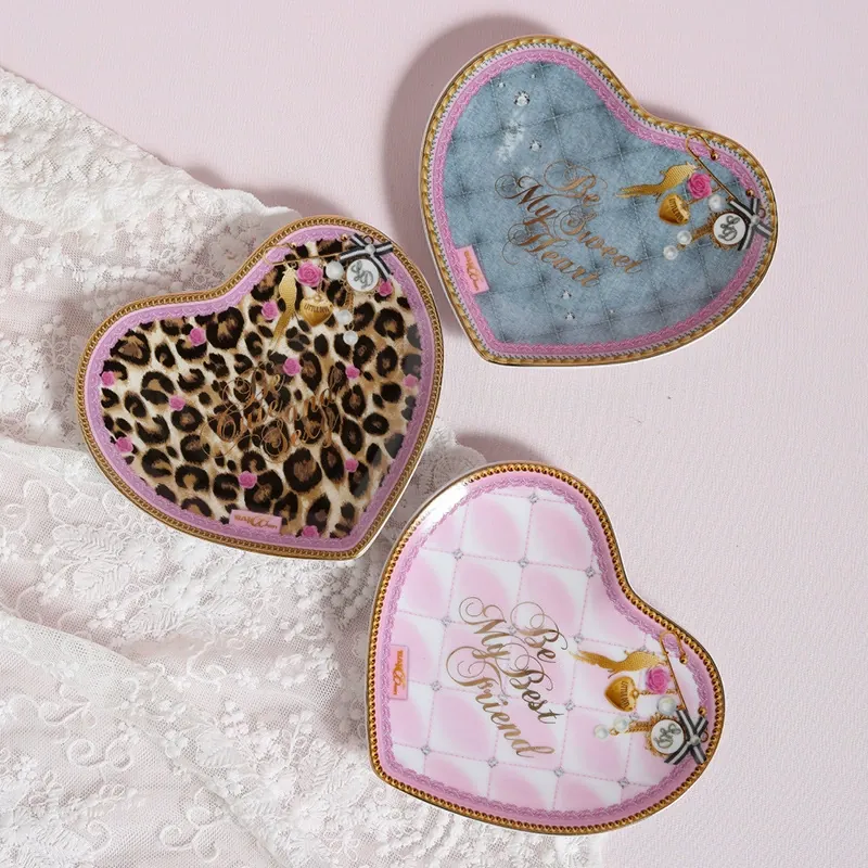 Pink Porcelain Dinner Plate tableware view 3