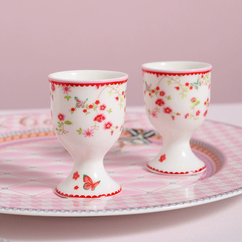 Pink Porcelain Dinner Plate tableware view 4
