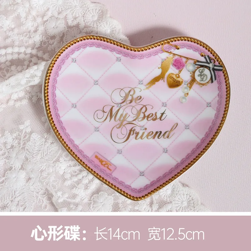 Pink Porcelain Dinner Plate tableware view 8