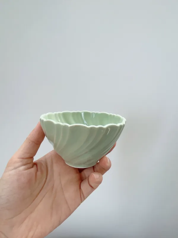 طبق ووعاء بنقش أخضر ياباني tableware view 4