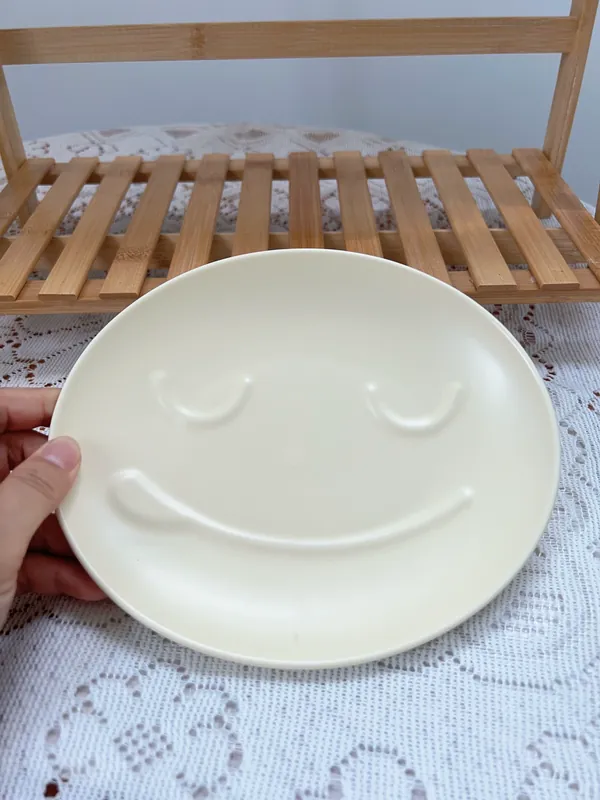 طبق ووعاء بنقش كريمي مطفي ياباني tableware view 3