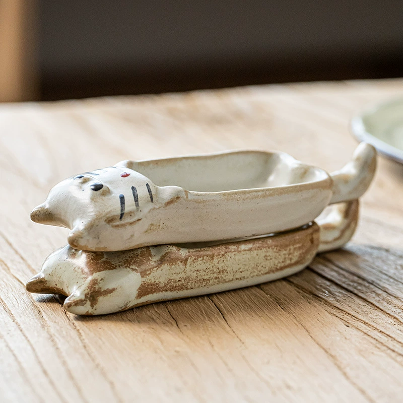 Cat Shaped Ceramic Sauce Dish tableware view 3