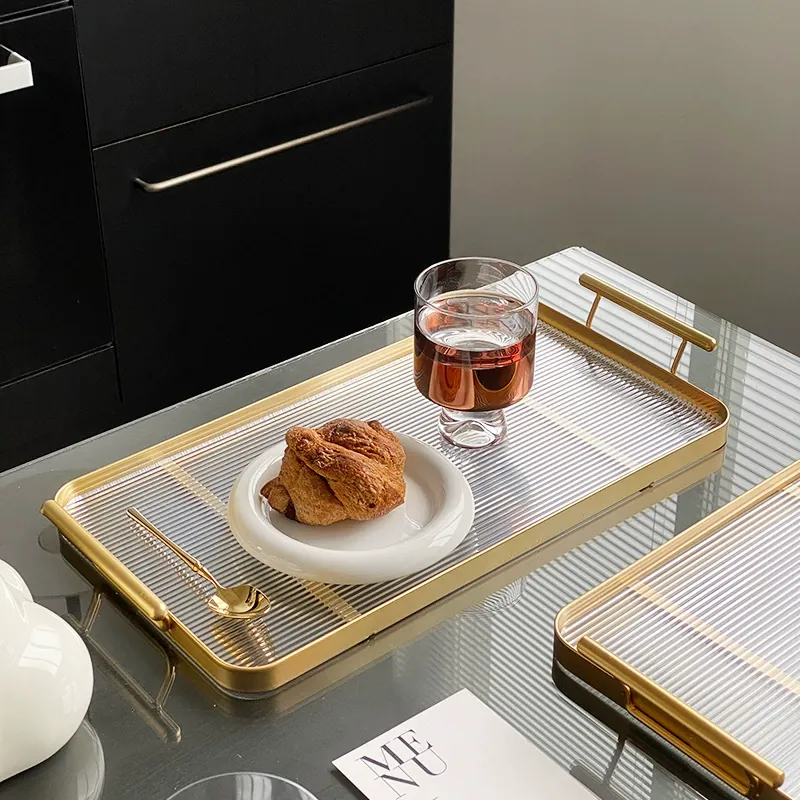 Plateau rond en céramique avec poignées tableware view 2