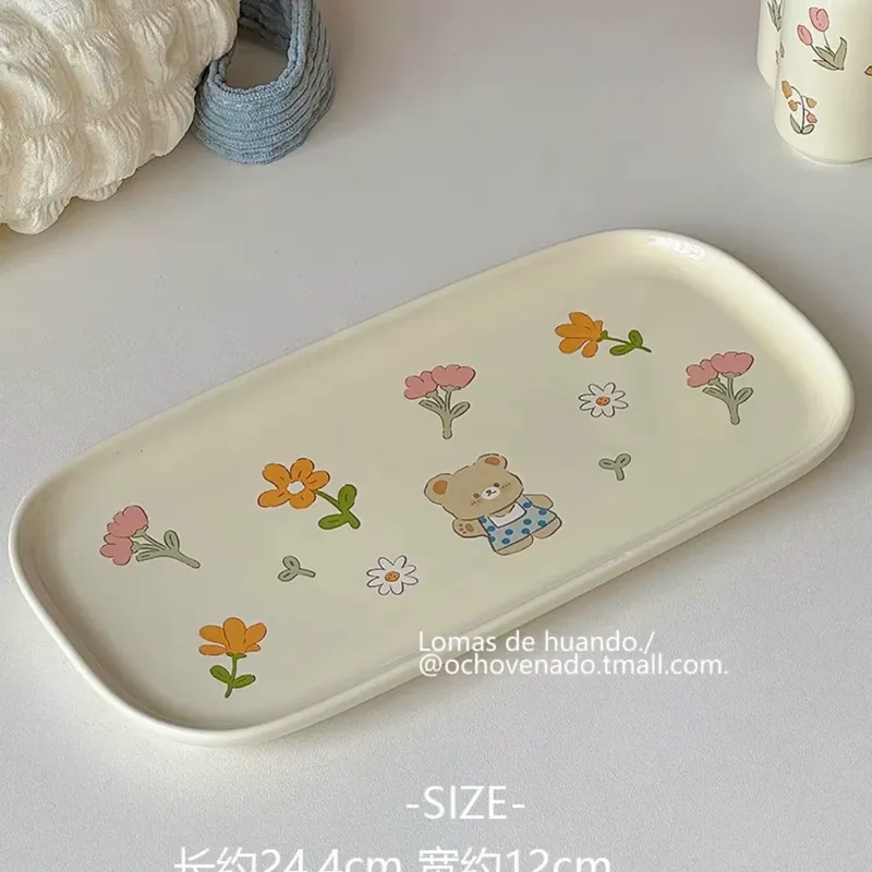Korean Garden Flower Cup and Saucer Set tableware view 12
