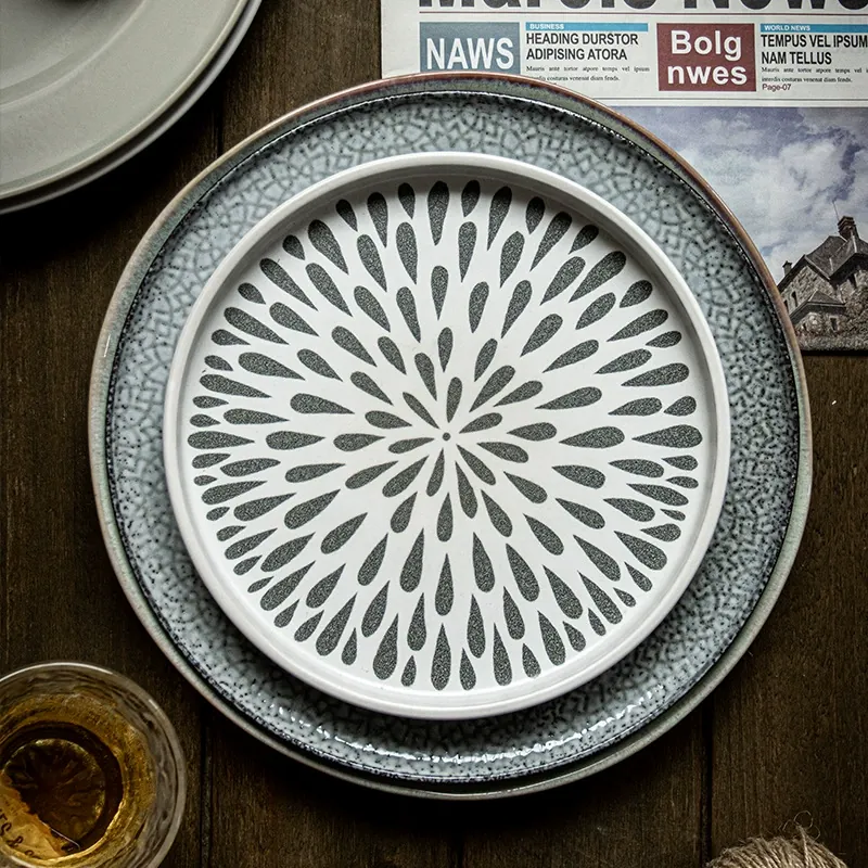 Vintage Ceramic Steak Plate tableware view 4
