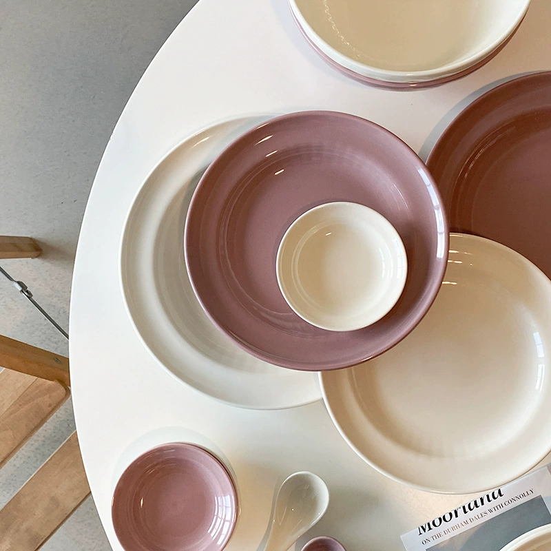 도자기 식기 세트 크림 화이트 마감 tableware view 3