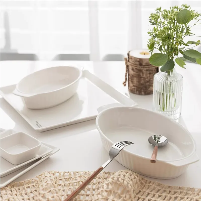 Plat de cuisson ovale en céramique tableware view 4