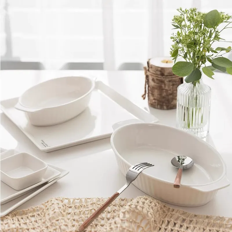 Plat de cuisson ovale en céramique tableware view 5