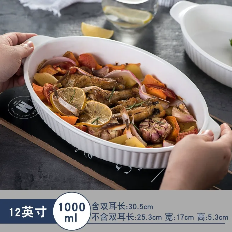 Plat de cuisson ovale en céramique tableware view 7