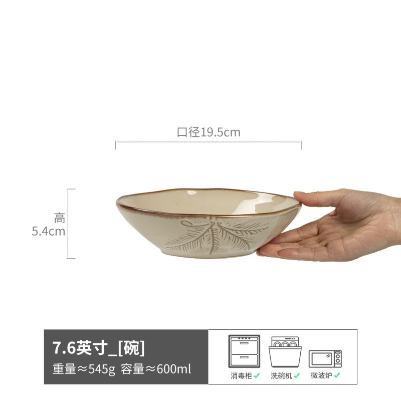 Japanese Round Ceramic Bowl tableware view 8