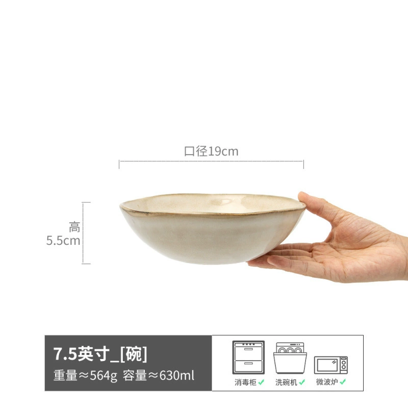Japanese Round Ceramic Bowl tableware view 9