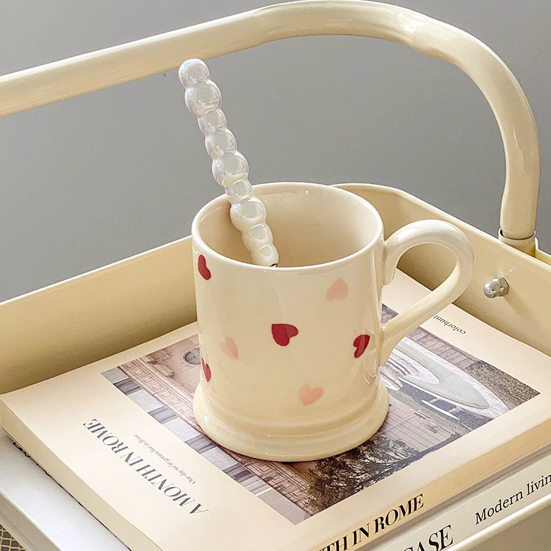 طقم وعاء وطبق من البورسلين بتصميم قلب tableware view 4