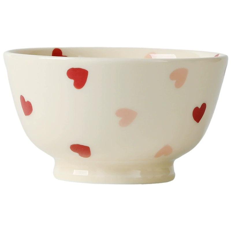 طقم وعاء وطبق من البورسلين بتصميم قلب tableware view 5