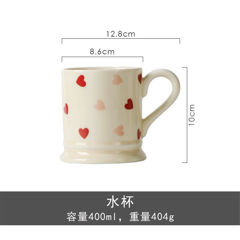 طقم وعاء وطبق من البورسلين بتصميم قلب tableware view 7