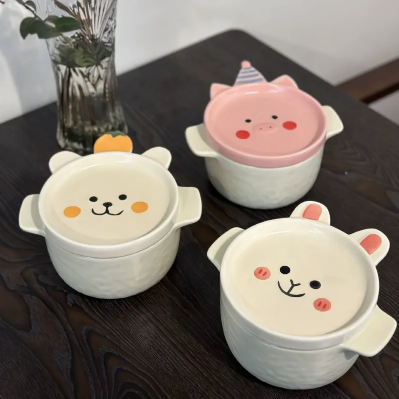Bear Noodle Bowl with Lid