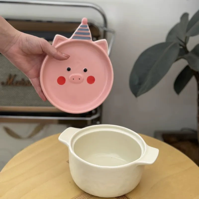곰 국수 그릇 (뚜껑 포함) tableware view 3