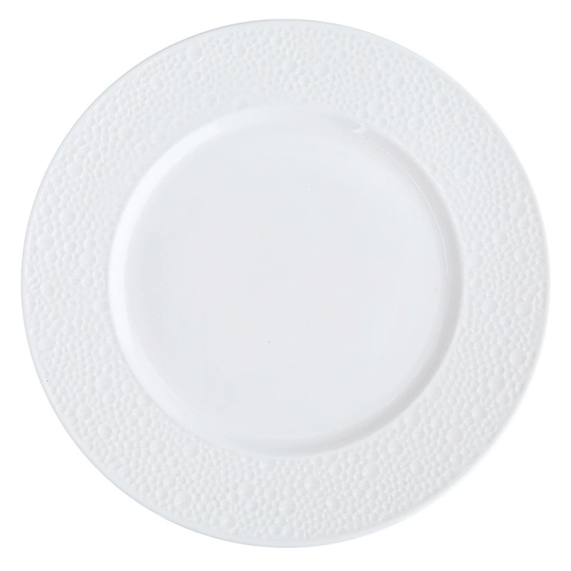 Pearl Embossed Porcelain Plate tableware view 5