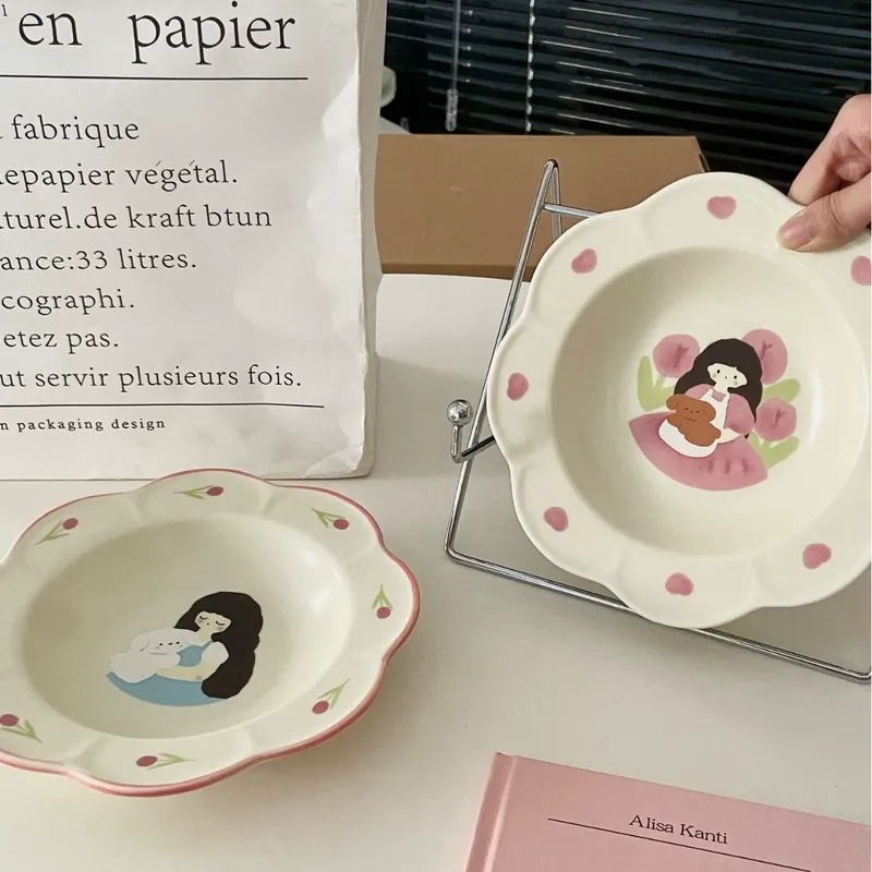 튤립 걸 플레이트 tableware view 3