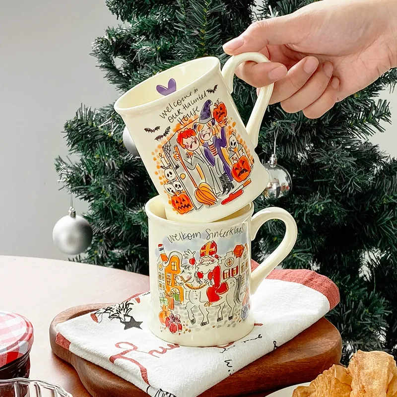 Рождественская кружка из керамики с ручкой tableware view 3