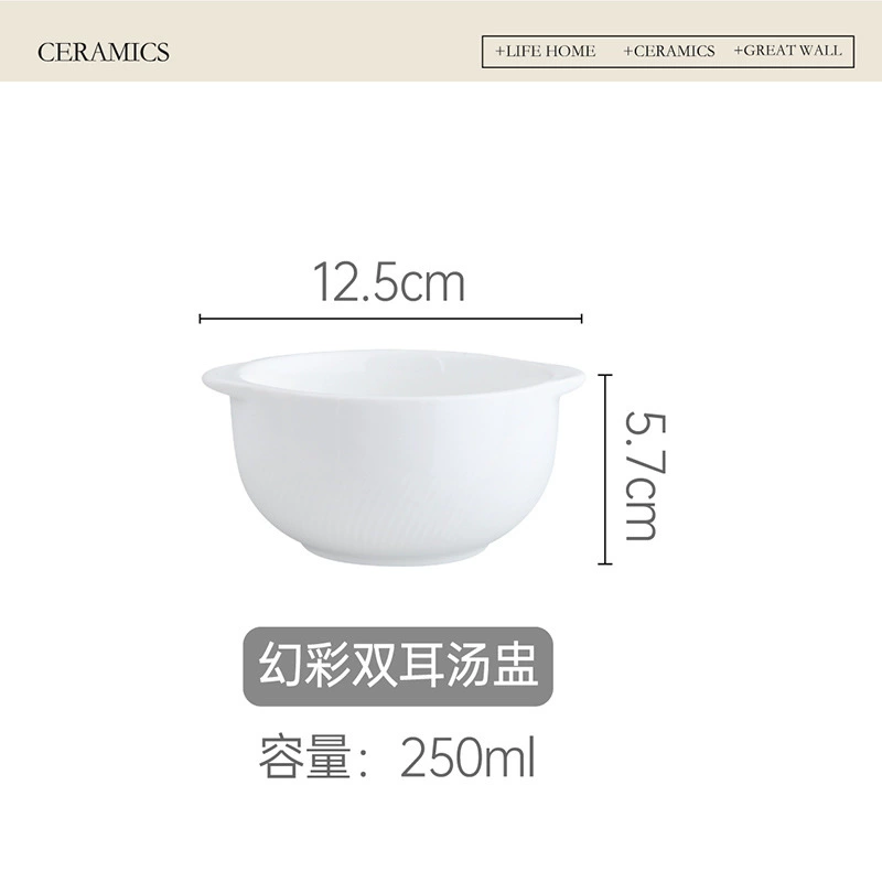 Nordic Ceramic Rice Bowl tableware view 6