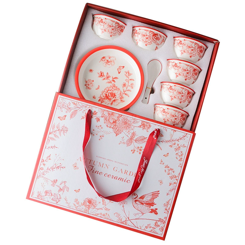 Conjunto de jantar tradicional chinês de cerâmica tableware view 5
